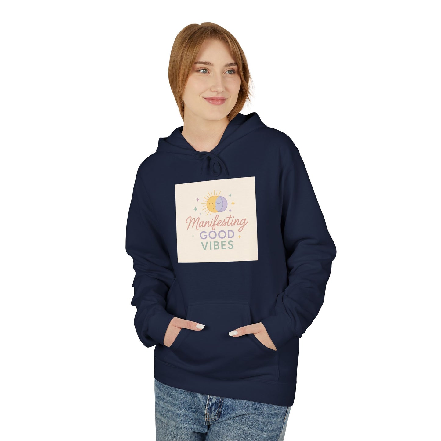 Manifesting Good Vibes Unisex Midweight Softstyle Fleece Hoodie