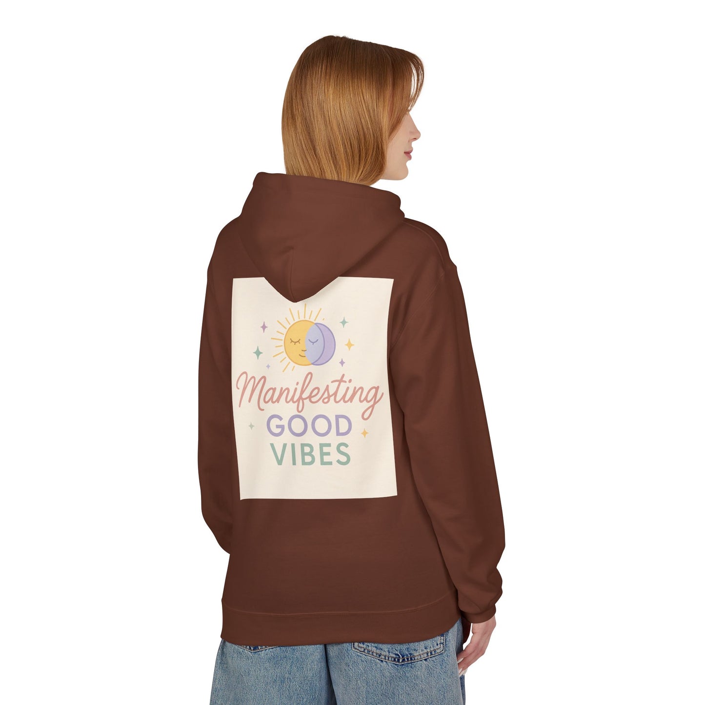 Manifesting Good Vibes Unisex Midweight Softstyle Fleece Hoodie