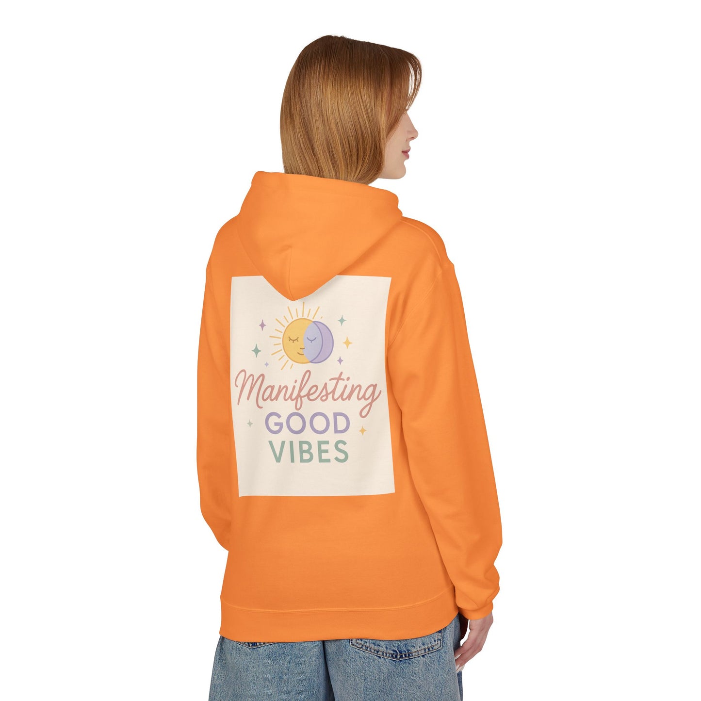 Manifesting Good Vibes Unisex Midweight Softstyle Fleece Hoodie