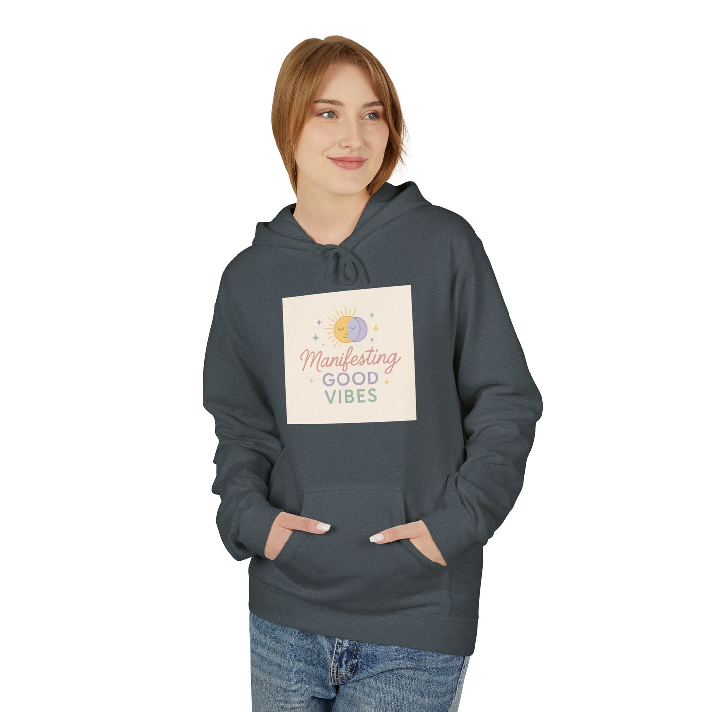 Manifesting Good Vibes Unisex Midweight Softstyle Fleece Hoodie