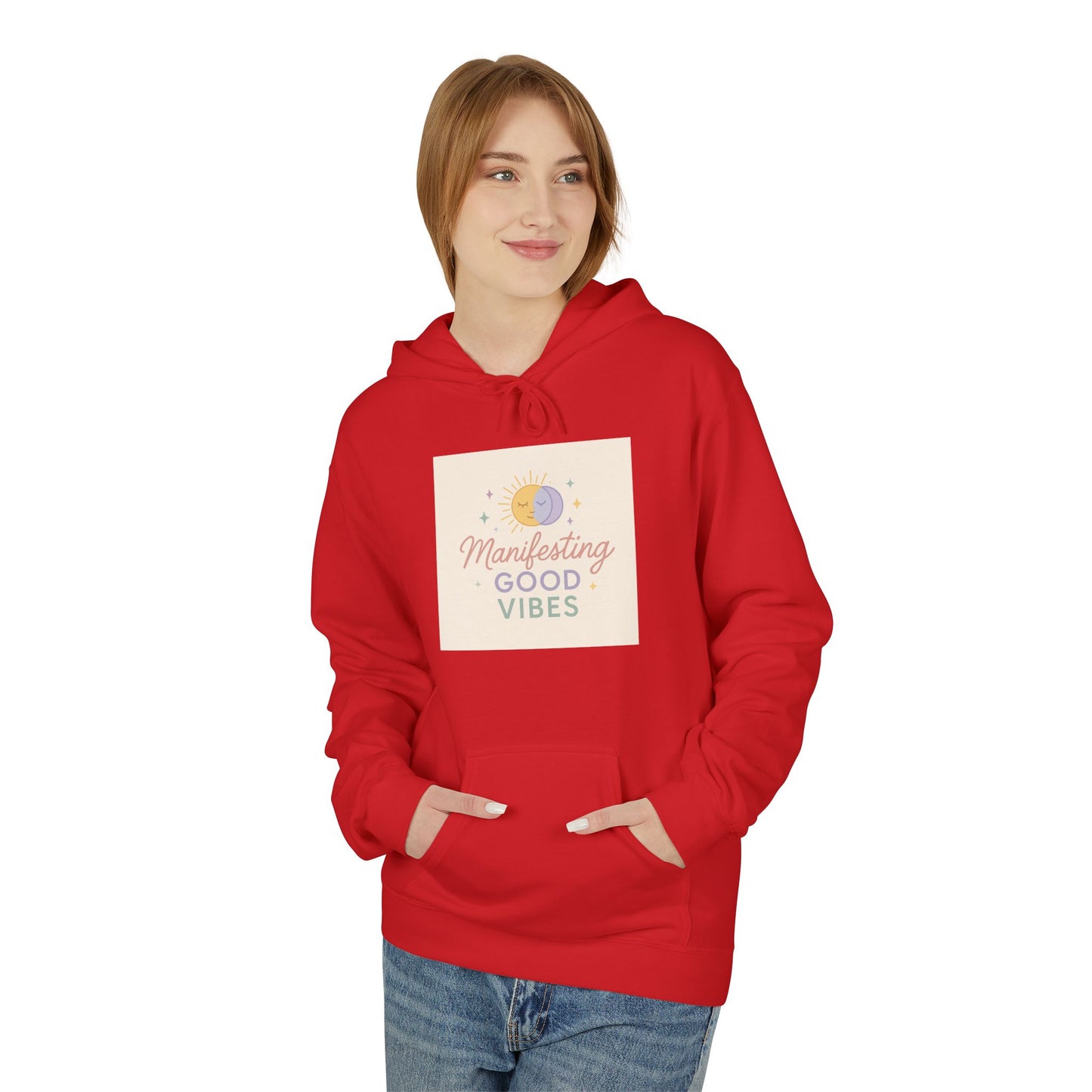 Manifesting Good Vibes Unisex Midweight Softstyle Fleece Hoodie