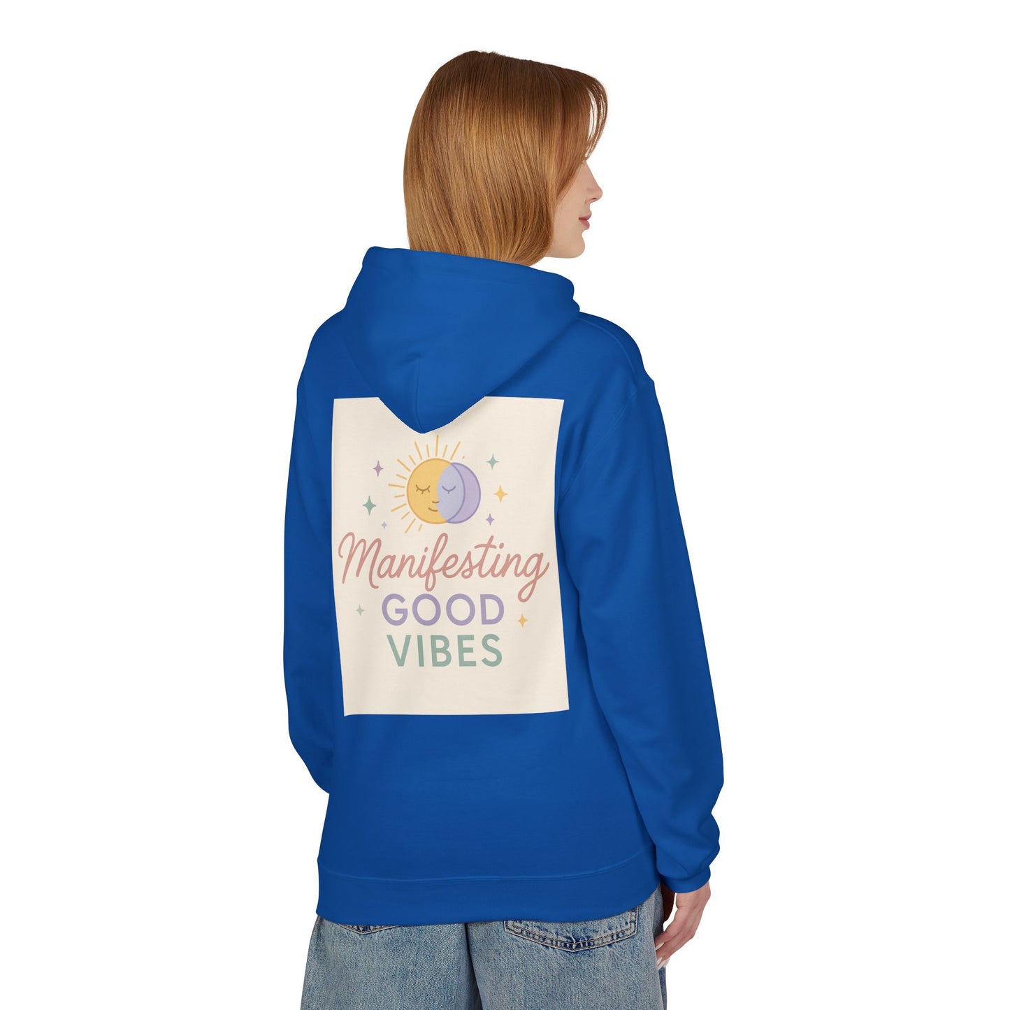 Manifesting Good Vibes Unisex Midweight Softstyle Fleece Hoodie