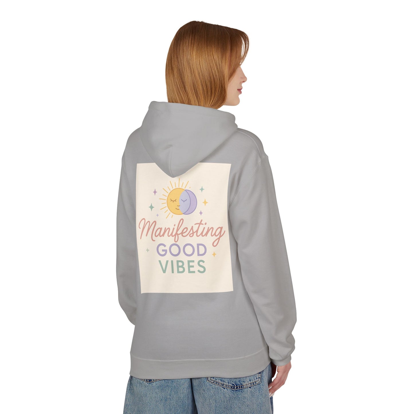 Manifesting Good Vibes Unisex Midweight Softstyle Fleece Hoodie