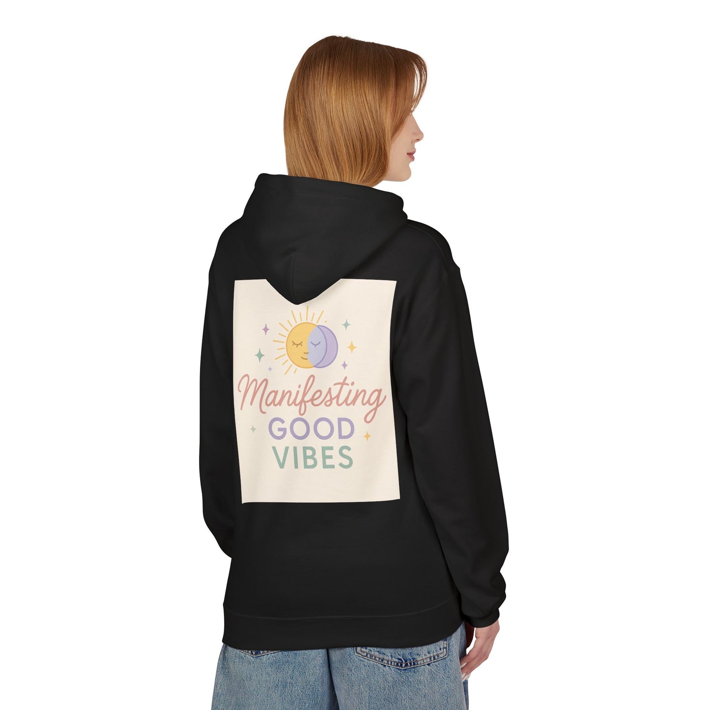 Manifesting Good Vibes Unisex Midweight Softstyle Fleece Hoodie