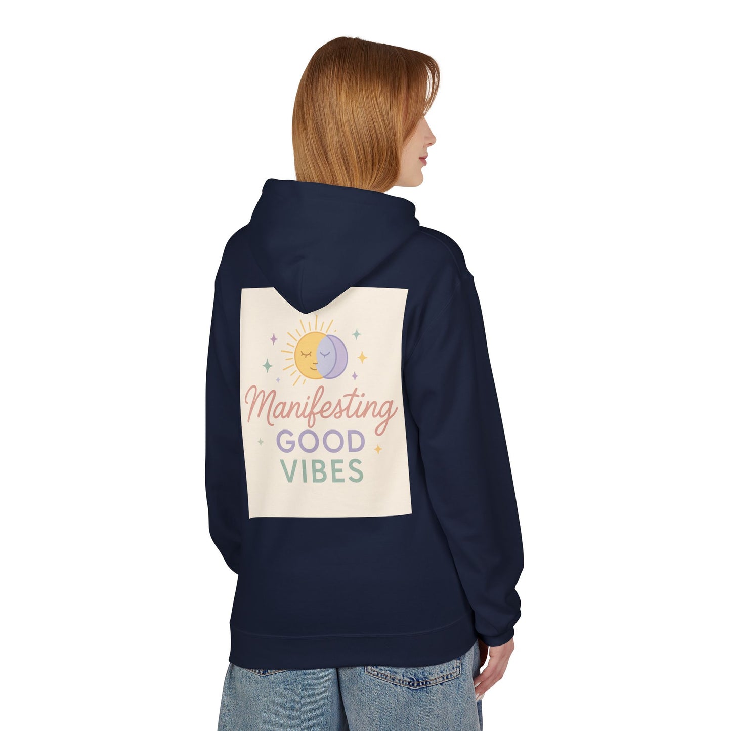 Manifesting Good Vibes Unisex Midweight Softstyle Fleece Hoodie