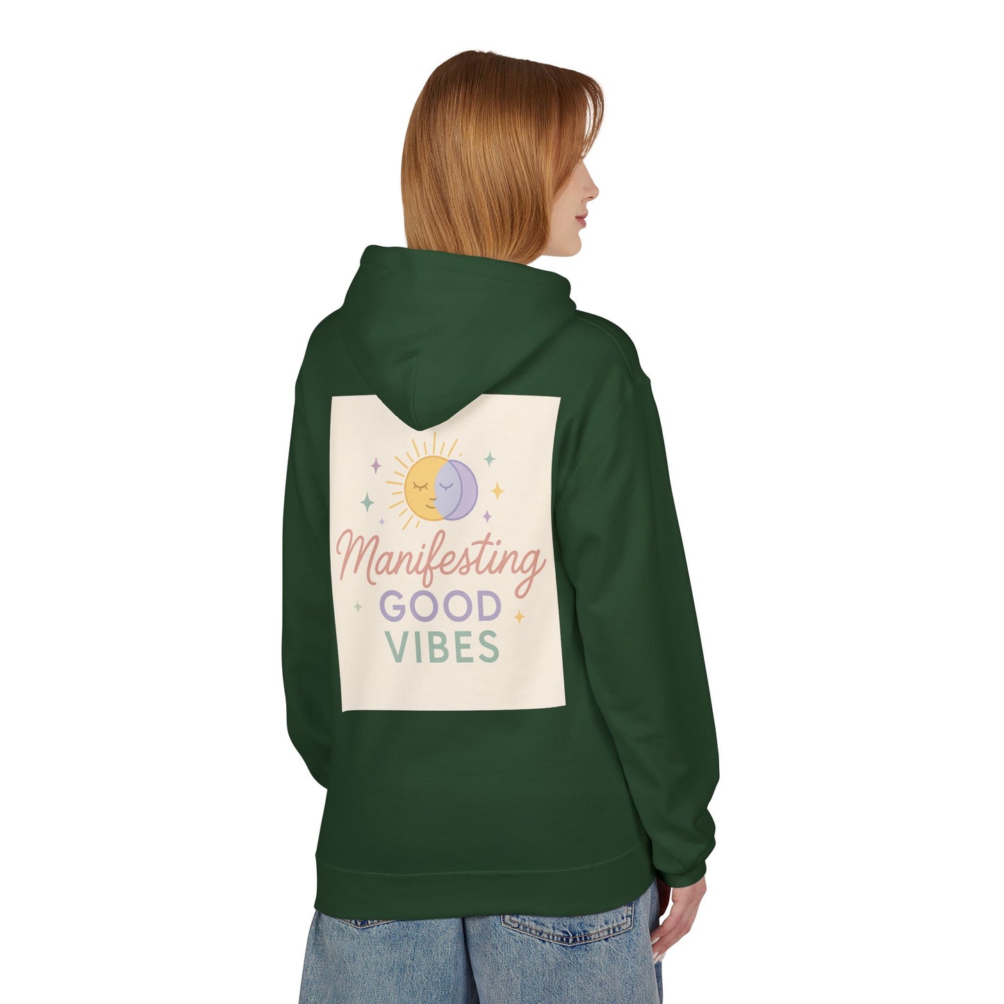 Manifesting Good Vibes Unisex Midweight Softstyle Fleece Hoodie