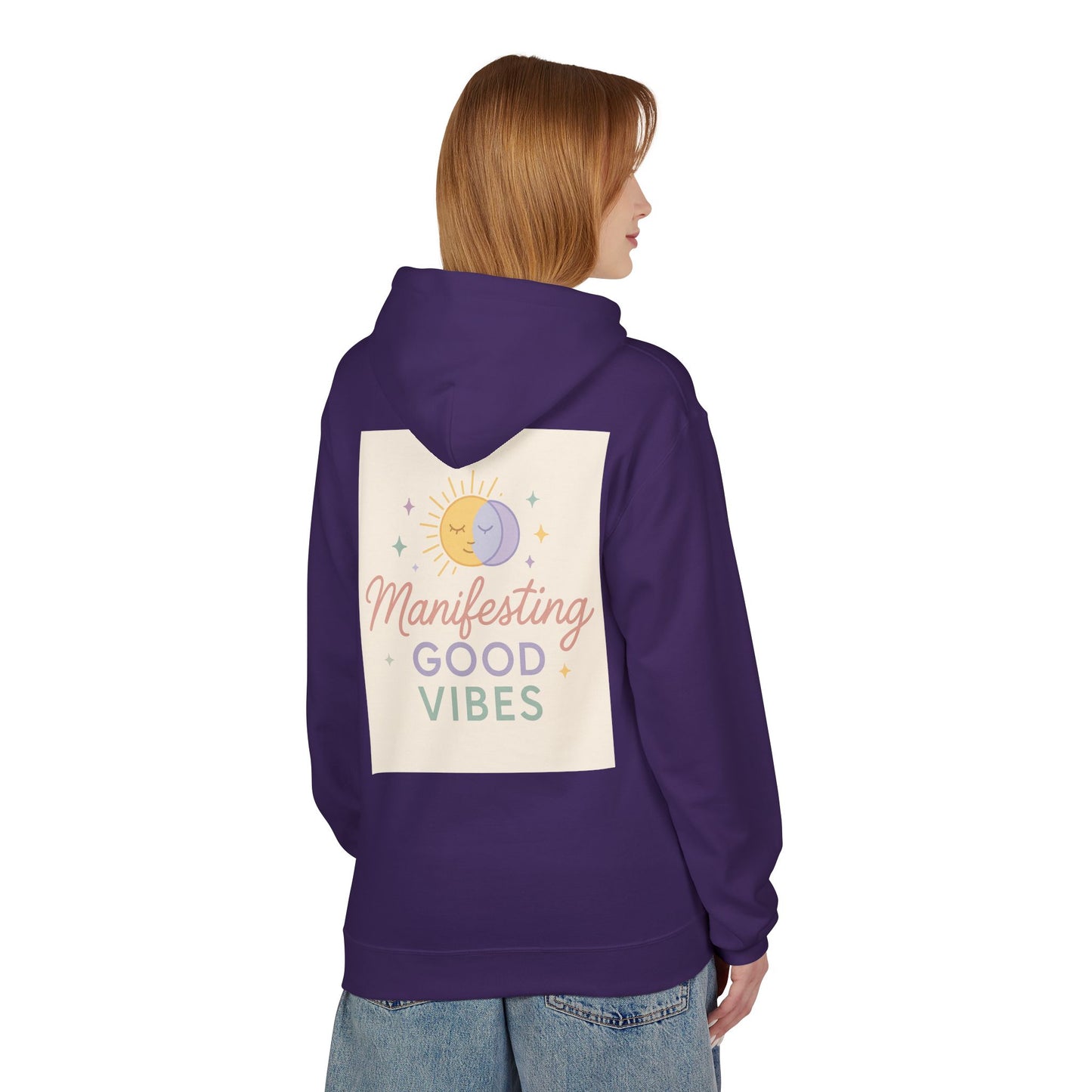 Manifesting Good Vibes Unisex Midweight Softstyle Fleece Hoodie