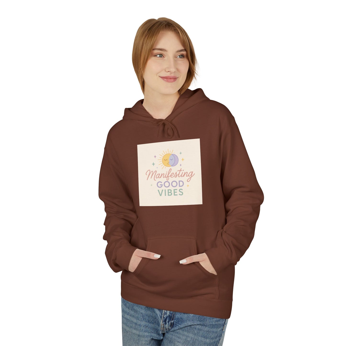 Manifesting Good Vibes Unisex Midweight Softstyle Fleece Hoodie