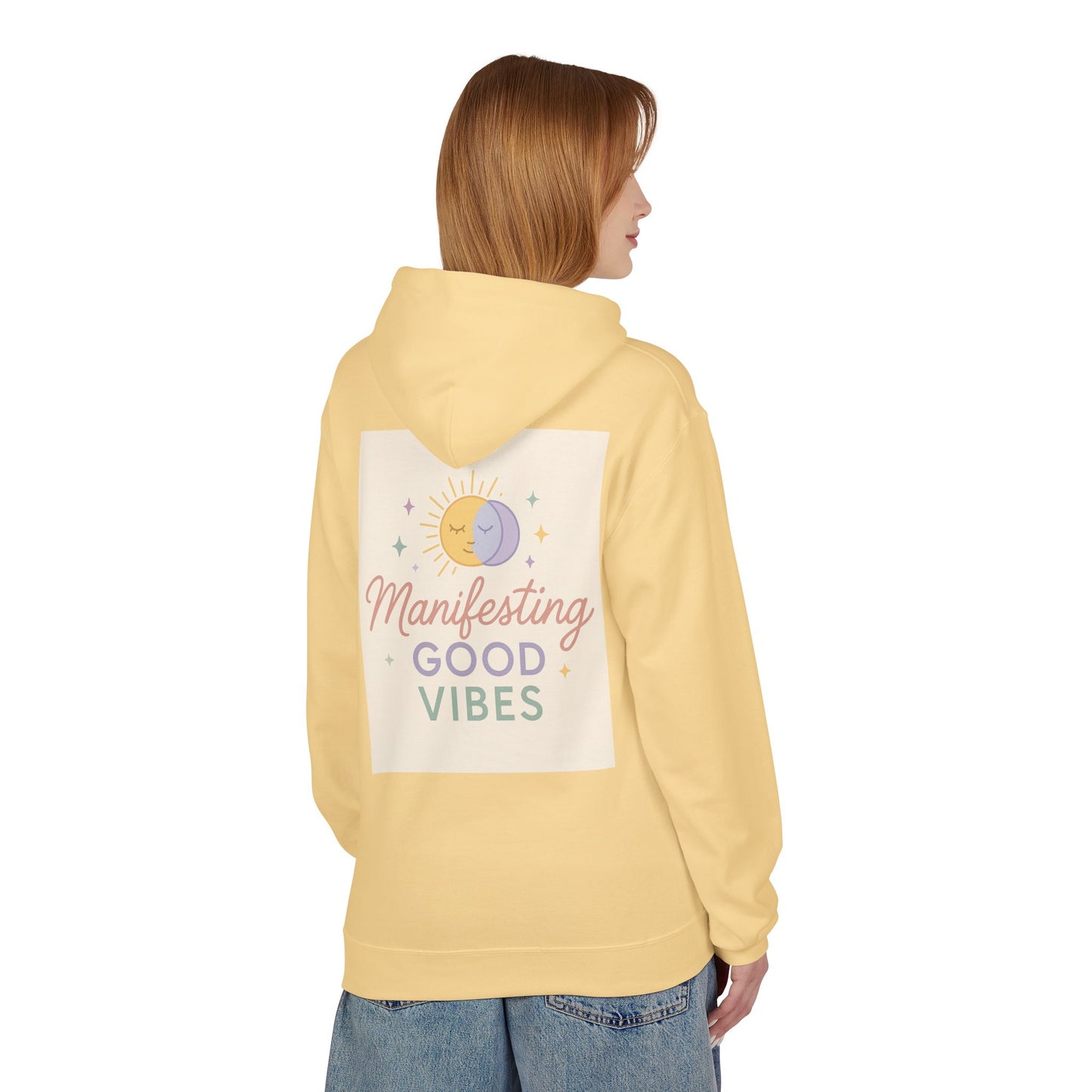Manifesting Good Vibes Unisex Midweight Softstyle Fleece Hoodie
