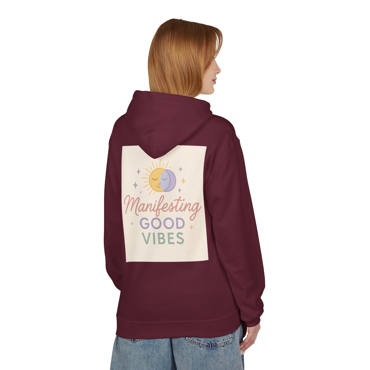 Manifesting Good Vibes Unisex Midweight Softstyle Fleece Hoodie