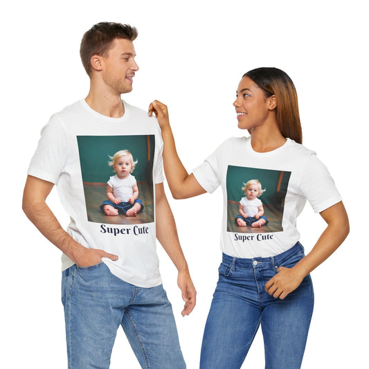 Cute Baby Photo Tee, Gift for New Parents, Family Photo Shirt, Baby Shower Gift, Unisex Short Sleeve T-Shirt