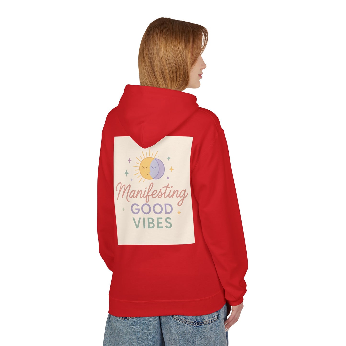 Manifesting Good Vibes Unisex Midweight Softstyle Fleece Hoodie
