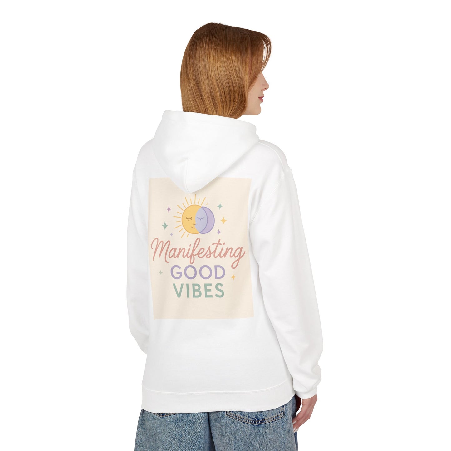 Manifesting Good Vibes Unisex Midweight Softstyle Fleece Hoodie